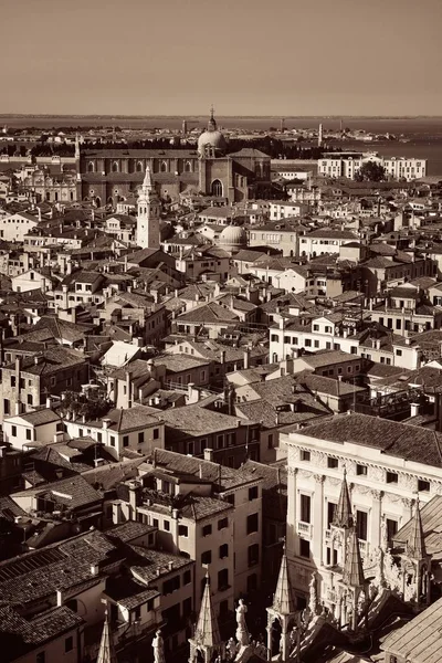 Skyline Venice Oglądany Góry Wieży Zegarowej Placu Świętego Marka Włochy — Zdjęcie stockowe