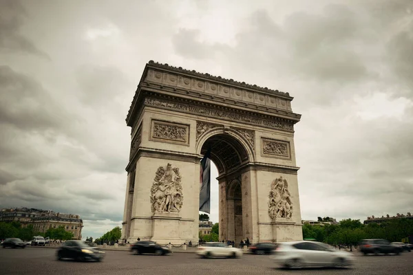 Arc Triomphe Street View Paris — Stock Photo, Image