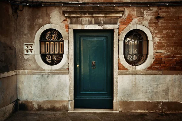 Porta Janela Vintage Edifícios Antigos Veneza Itália — Fotografia de Stock