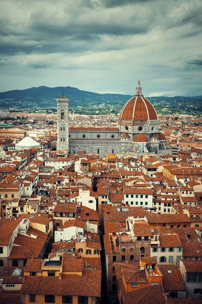 Cathédrale Florence Vue Tour Arnolfo Palazzo Vecchio Vue Sur Toit — Photo
