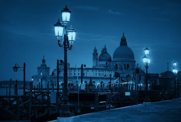 Lampa Kostel Santa Maria Della Salute Noci Benátkách Itálie — Stock fotografie