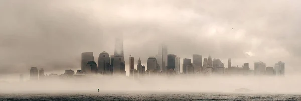 New York centro nebbia — Foto Stock