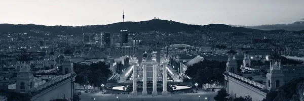 Placa Espanya dusk in Barcelona — Stockfoto