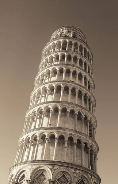 Torre Inclinada Pisa Italia Como Hito Mundialmente Conocido — Foto de Stock