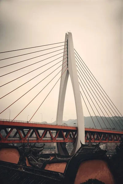 Chongqing Brücke altes Haus — Stockfoto