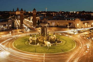 Placa Espanya Barselona 'da döner kavşak