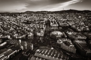 İspanya 'da Barselona' nın hava manzarası.