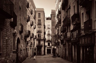 Barselona Gothic Mahallesi'nin eski binalar