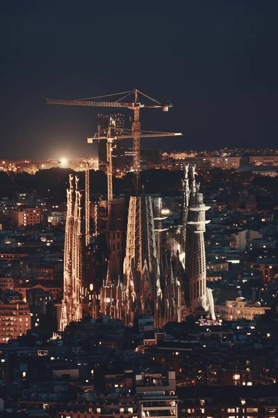 Sagrada Familia vue de nuit — Photo