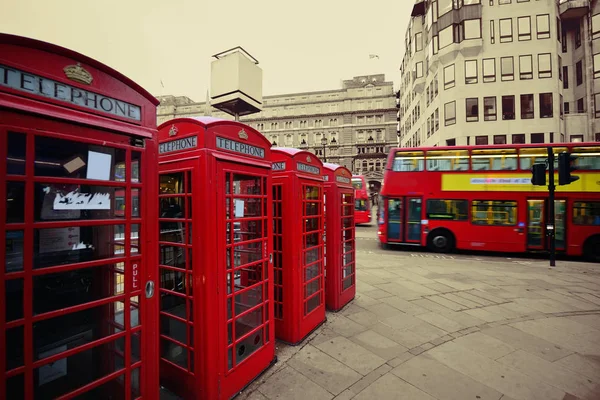 London Cabine téléphonique bus — Photo