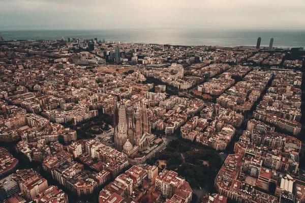 Sagrada Familia vista aerea — Foto Stock