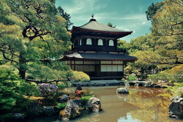 Ginkaku Tempel Met Historisch Gebouw Kyoto Japan — Stockfoto