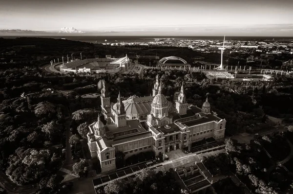 Museu Nacional de Arte da Catalunha aéreo — Fotografia de Stock