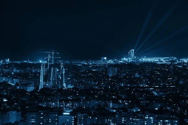 Sagrada Familia night view — Stock Photo, Image