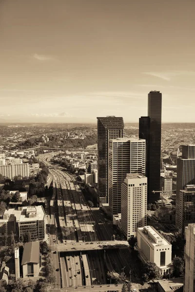 Seattle rooftop vy — Stockfoto