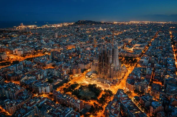 Sagrada Familia aerial view — Stock Photo, Image