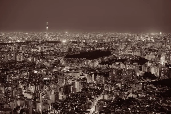 Tóquio Skytree Vista Telhado Skyline Urbano Noite Japão — Fotografia de Stock