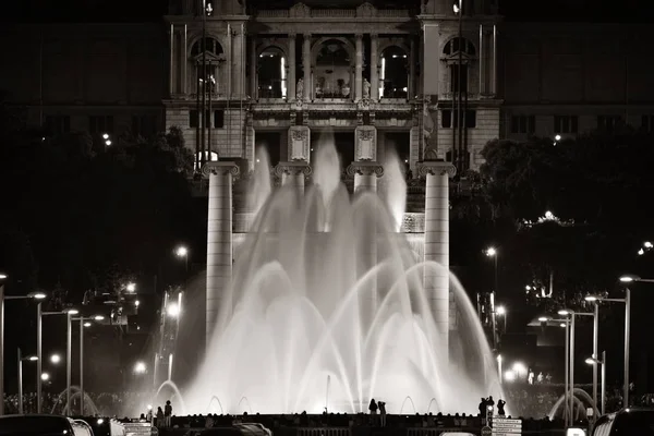 Fontana magica Placa Espanya a Barcellona — Foto Stock