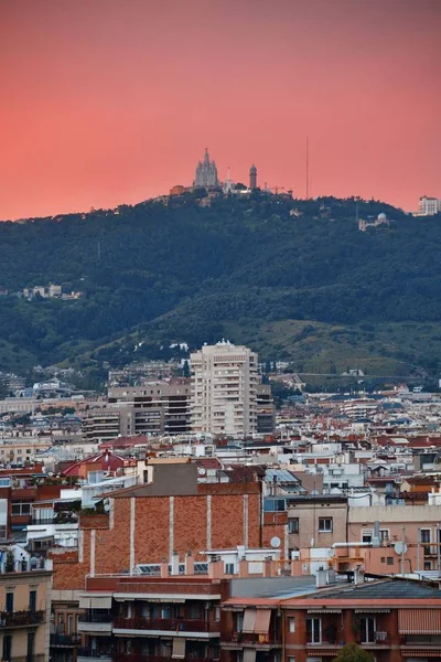 Tibidabo świątyni Najświętszego Serca Jezusa — Zdjęcie stockowe