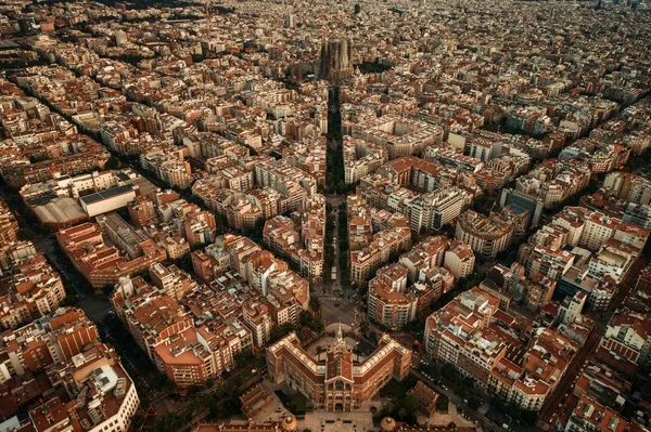 Barcelona Street Aerial View Beautiful Patterns Spain — Stock Photo, Image