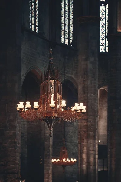 Basiliek van Santa Maria del Mar lamp — Stockfoto