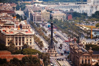 Barcelona İspanya Christopher Columbus anıt ile