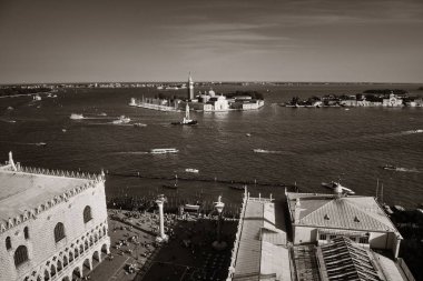 Piazza San Marco ve San Giorgio Maggiore adası Venedik, İtalya.