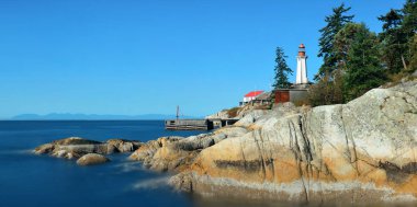 Point Atkinson Light House in Vancouver, Canada. clipart