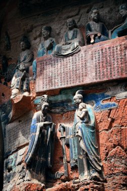 Dazu Kaya Oymaları Çin 'in Chongqing banliyösündeki Dünya Mirası Alanı