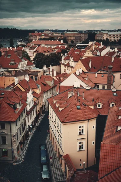 Praha Panorama Střechy Historickými Budovami České Republice — Stock fotografie