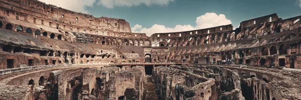 Colosseum Panorama Görünüm Içinde Bilinen Dünya Simgesel Yapı Roma Talya — Stok fotoğraf