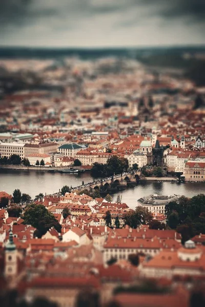 Praga Vista Panorâmica Telhado Com Edifícios Históricos República Checa — Fotografia de Stock
