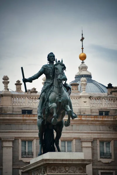 Felipe Cheval Palais Royal Hcloseup View Madrid Espagne — Photo