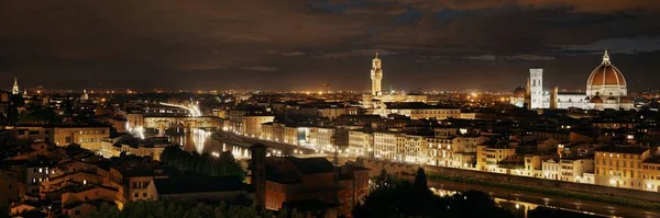 Florens Katedral Med Stadens Skyline Sett Utifrån Piazzale Michelangelo Natten — Stockfoto