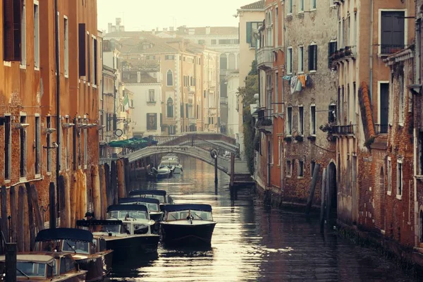 Sunny Venice Canal View Historical Buildings Italy — Stock Photo, Image