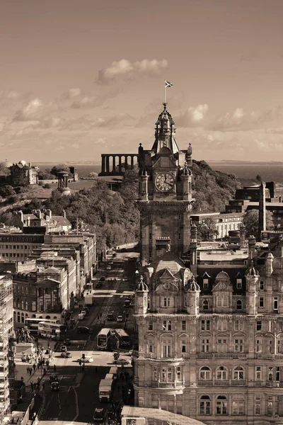 Edimburgo Vista Sul Tetto Della Città Con Architetture Storiche Regno — Foto Stock