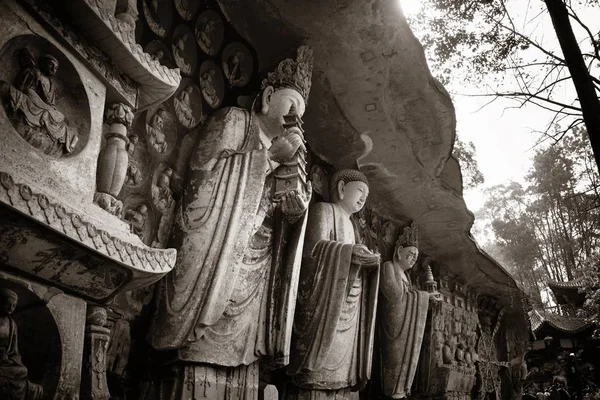 Dazu Rock Esvings Como Patrimônio Mundial Localizado Subúrbio Chongqing China — Fotografia de Stock