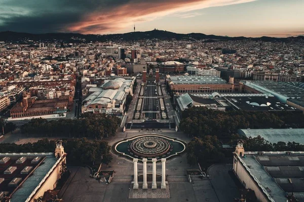 Αεροφωτογραφία Της Plaza Espana Στη Βαρκελώνη Της Ισπανίας — Φωτογραφία Αρχείου