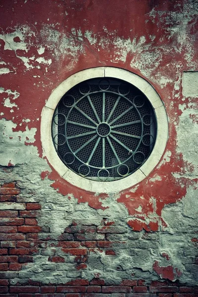 Detailní Pohled Okno Historických Budovách Benátkách Itálie — Stock fotografie