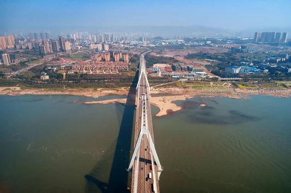 สะพาน Masangxi และเม องสถาป ตยกรรมเม องในฉงช ประเทศจ — ภาพถ่ายสต็อก