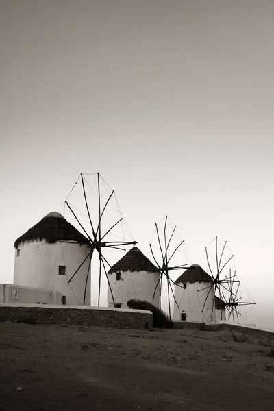 Windmühle Als Berühmtes Wahrzeichen Auf Mykonos Griechenland — Stockfoto