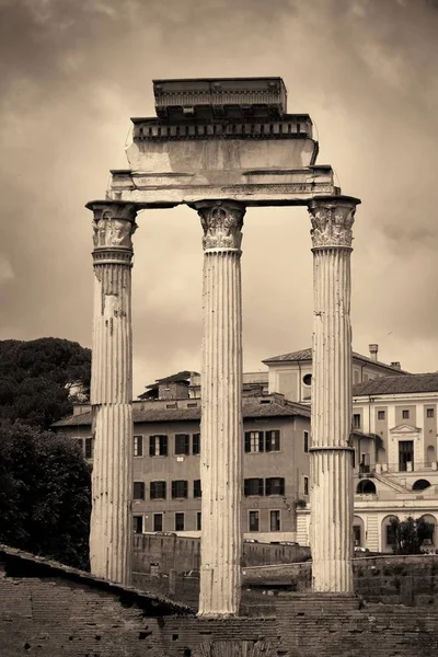 Colonne Foro Roma Con Rovine Edifici Storici Italia — Foto Stock