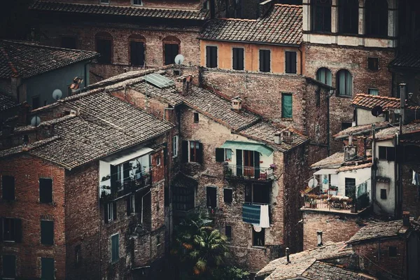 Oude Middeleeuwse Stad Siena Italië — Stockfoto