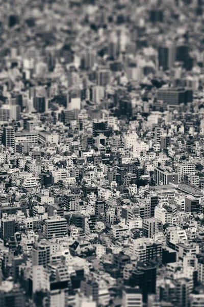 Tóquio Vista Para Telhado Urbano Fundo Tilt Shift Efeito Japão — Fotografia de Stock