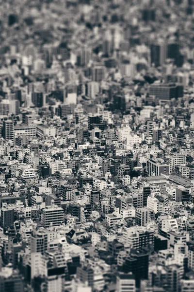 Tokyo Urban Rooftop View Background Tilt Shift Effect Japan — Stock Photo, Image