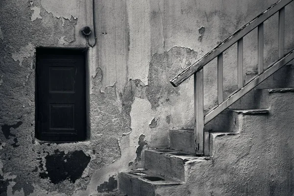 Uma Vista Perto Arquitetura Grega Tradicional Ilha Mykonos Grécia — Fotografia de Stock