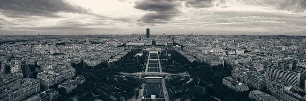 Paris Cidade Skyline Telhado Vista Pôr Sol França — Fotografia de Stock