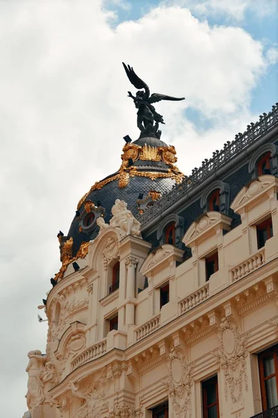 Spanya Tarihi Binaları Ile Madrid Çatı — Stok fotoğraf