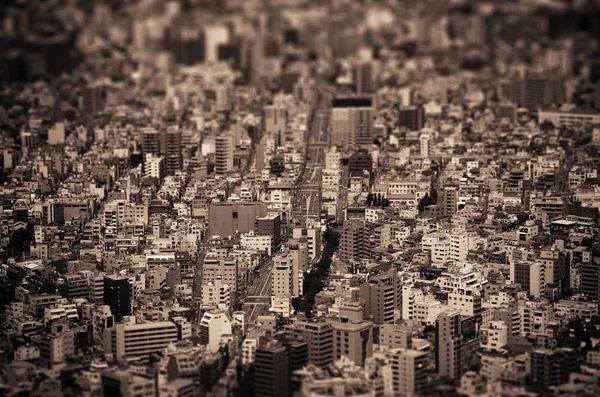 Tokyo Urban Rooftop View Background Tilt Shift Effect Giappone — Foto Stock