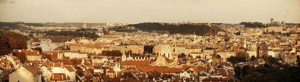 Vista Panorámica Azotea Del Horizonte Praga Con Edificios Históricos República —  Fotos de Stock